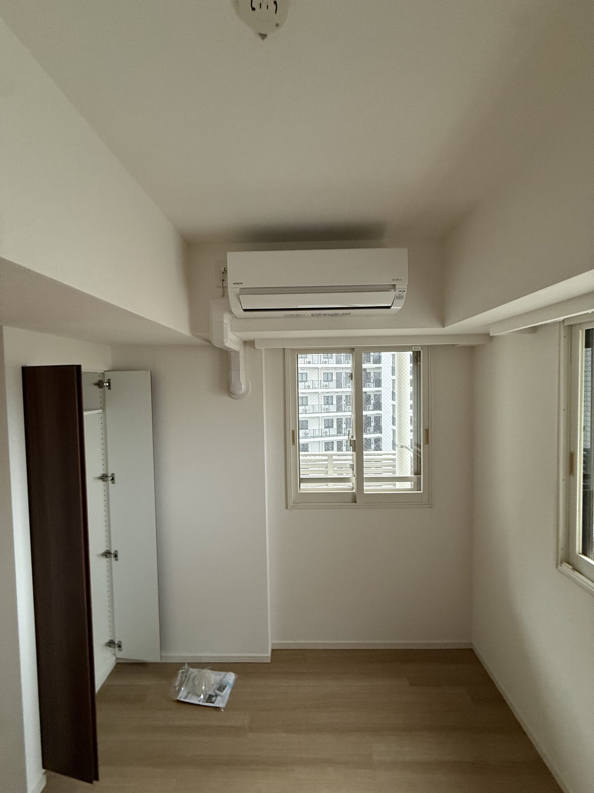 葛飾区青砥のマンション|室内カバー付きエアコン取り付け工事 葛飾区青砥のマンションで室内カバーを使用したエアコン取り付け工事